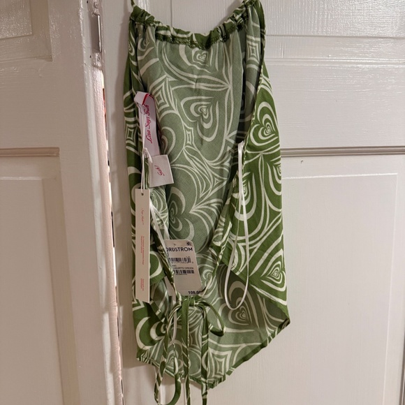 Lisa Says Gah Green & White Open Back Halter Top – 2XL, NWT - Picture 2 of 5
